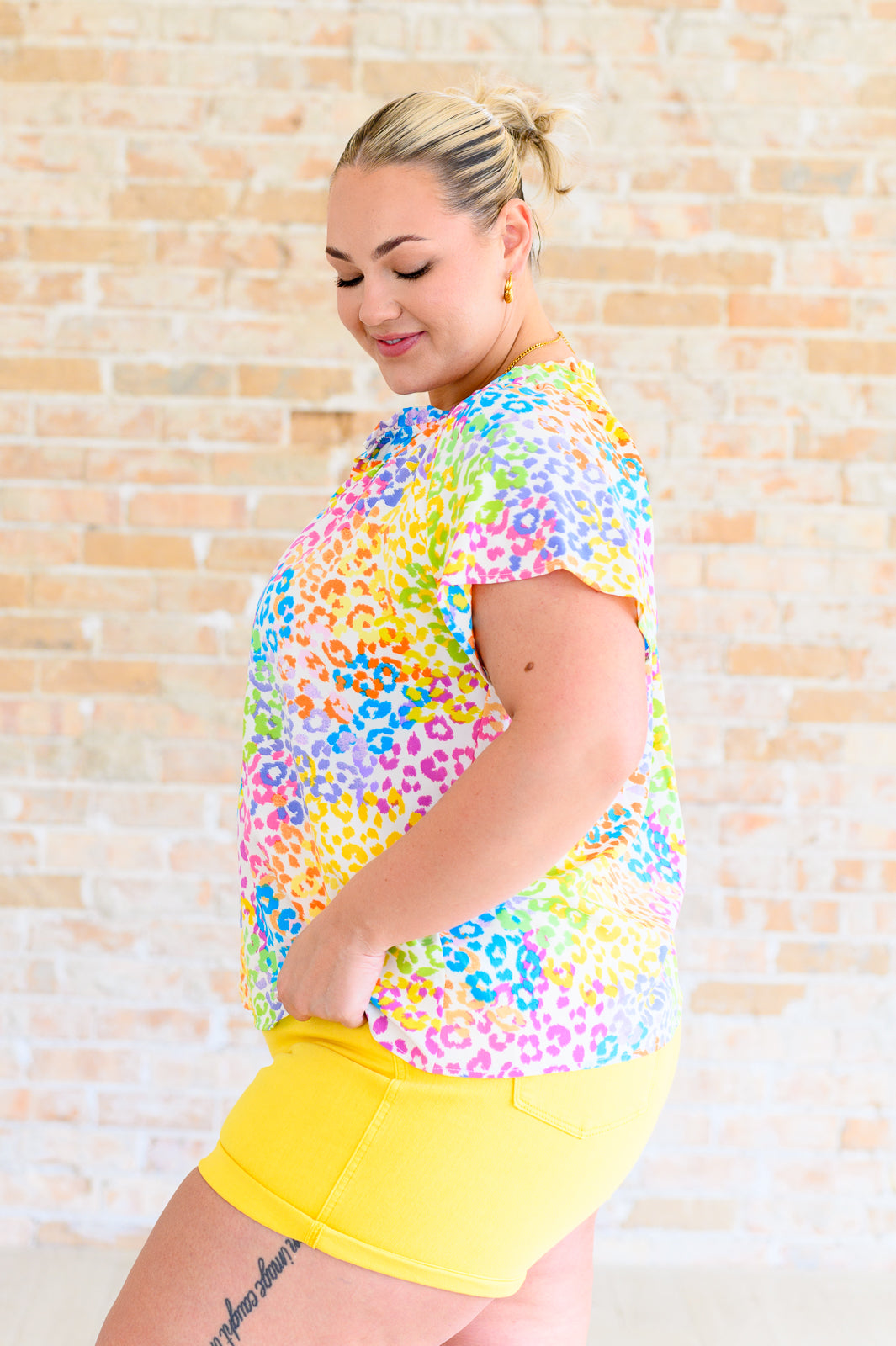 Top escote en V A Little Wild multicolor