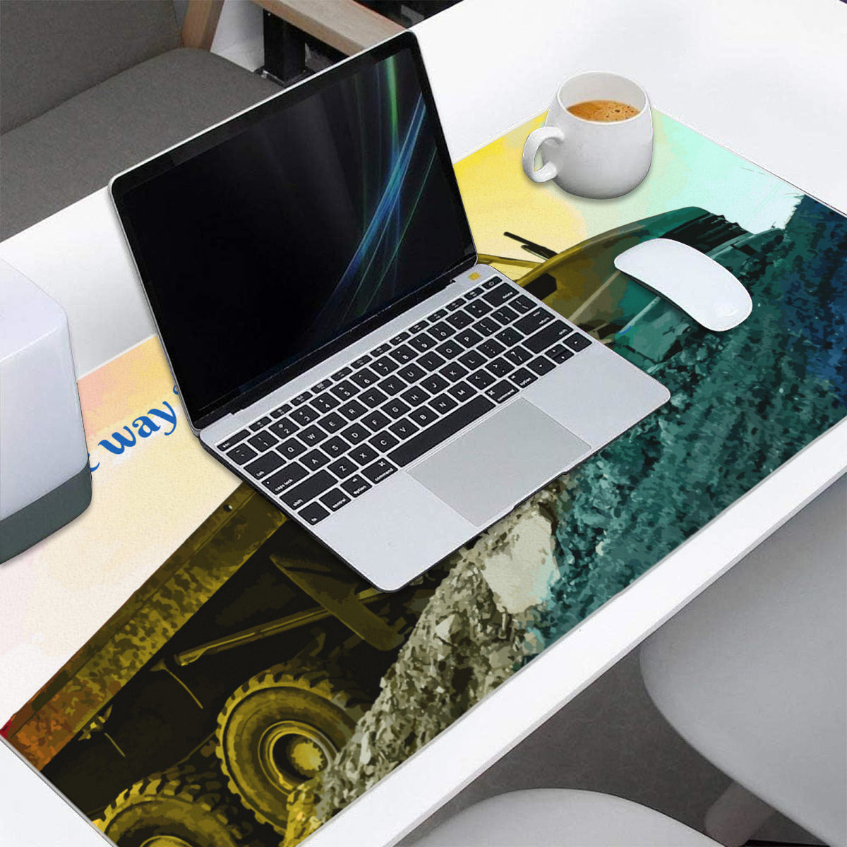 This Is the Way I Roll Dump Truck 40" x 20" Rectangle Mousepad Desk Mat