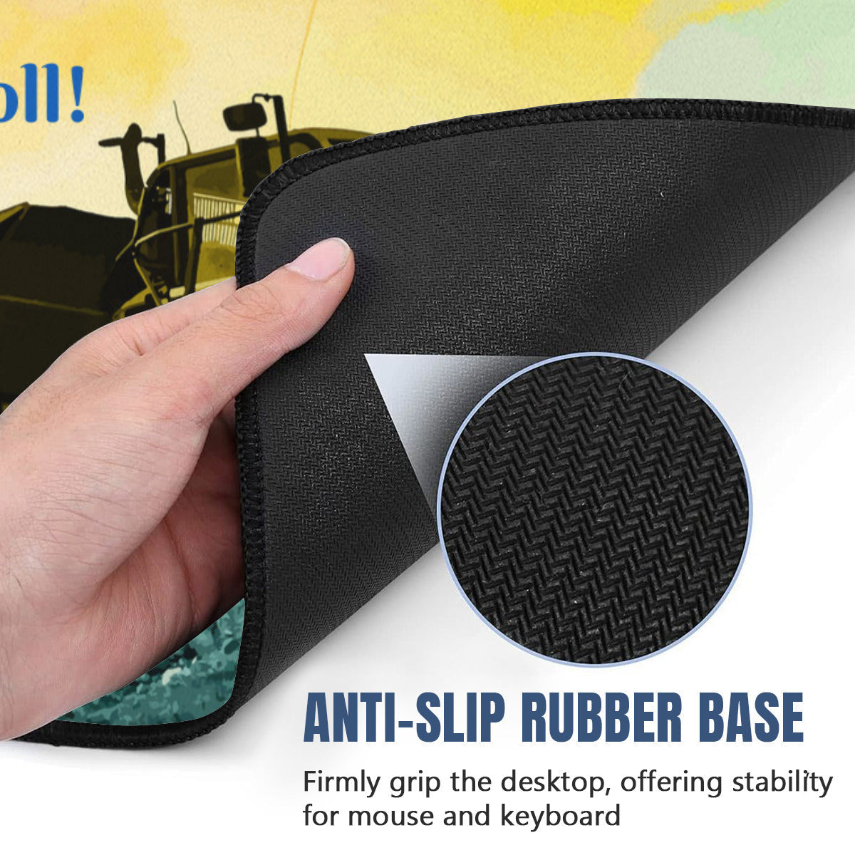 This Is the Way I Roll Dump Truck 40" x 20" Rectangle Mousepad Desk Mat