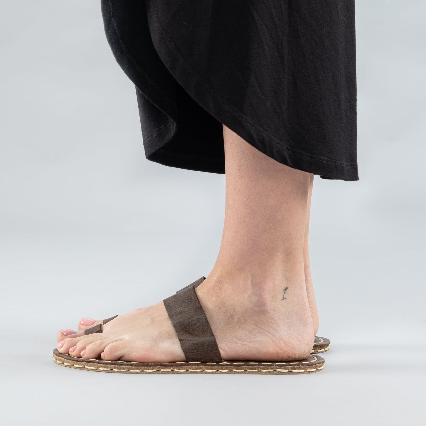 Women's Coffee Barefoot Thong Sandals