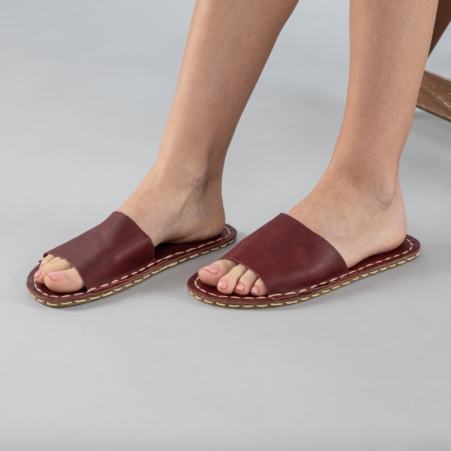 Women's Red Barefoot Slide Sandals