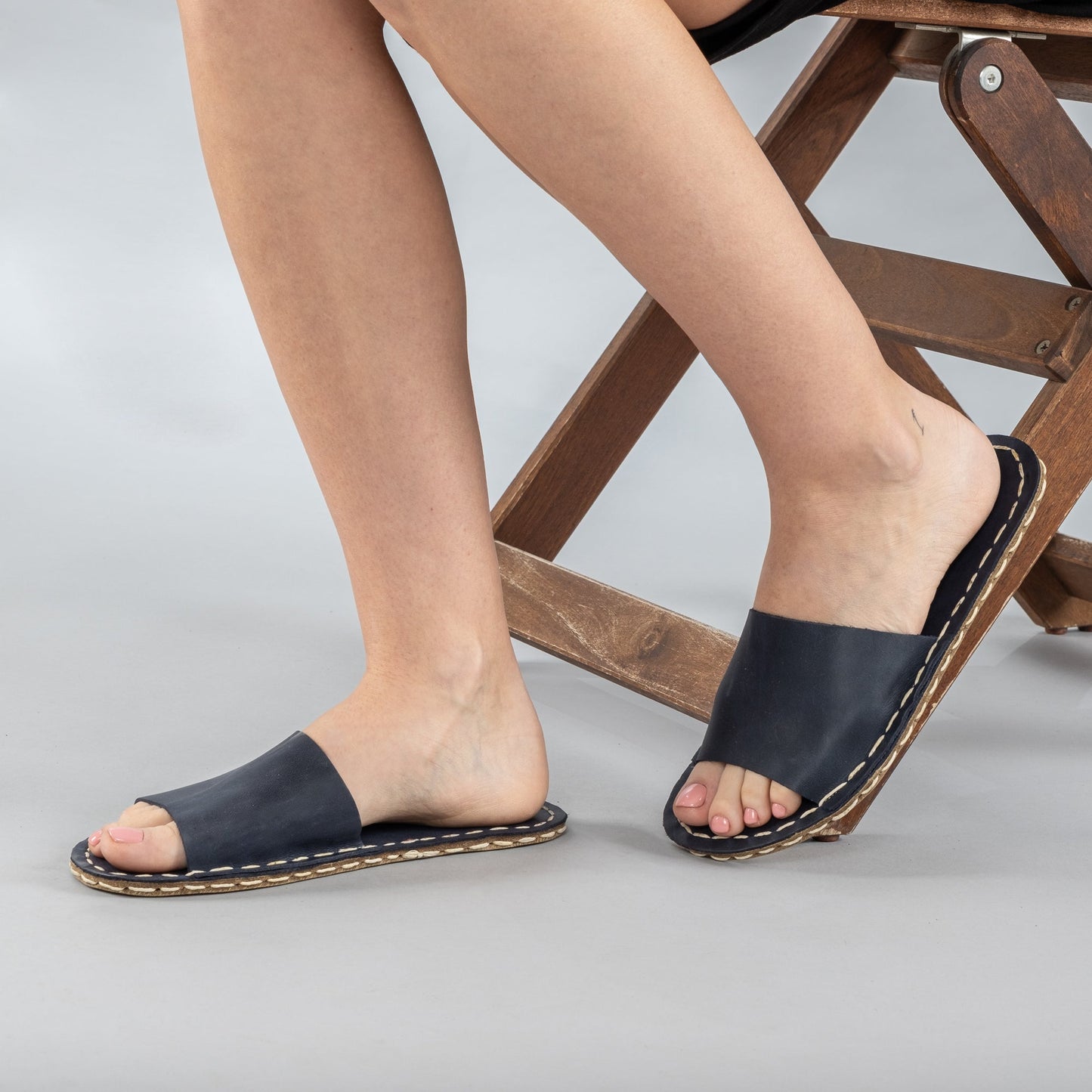 Women's Blue Barefoot Slide Sandals