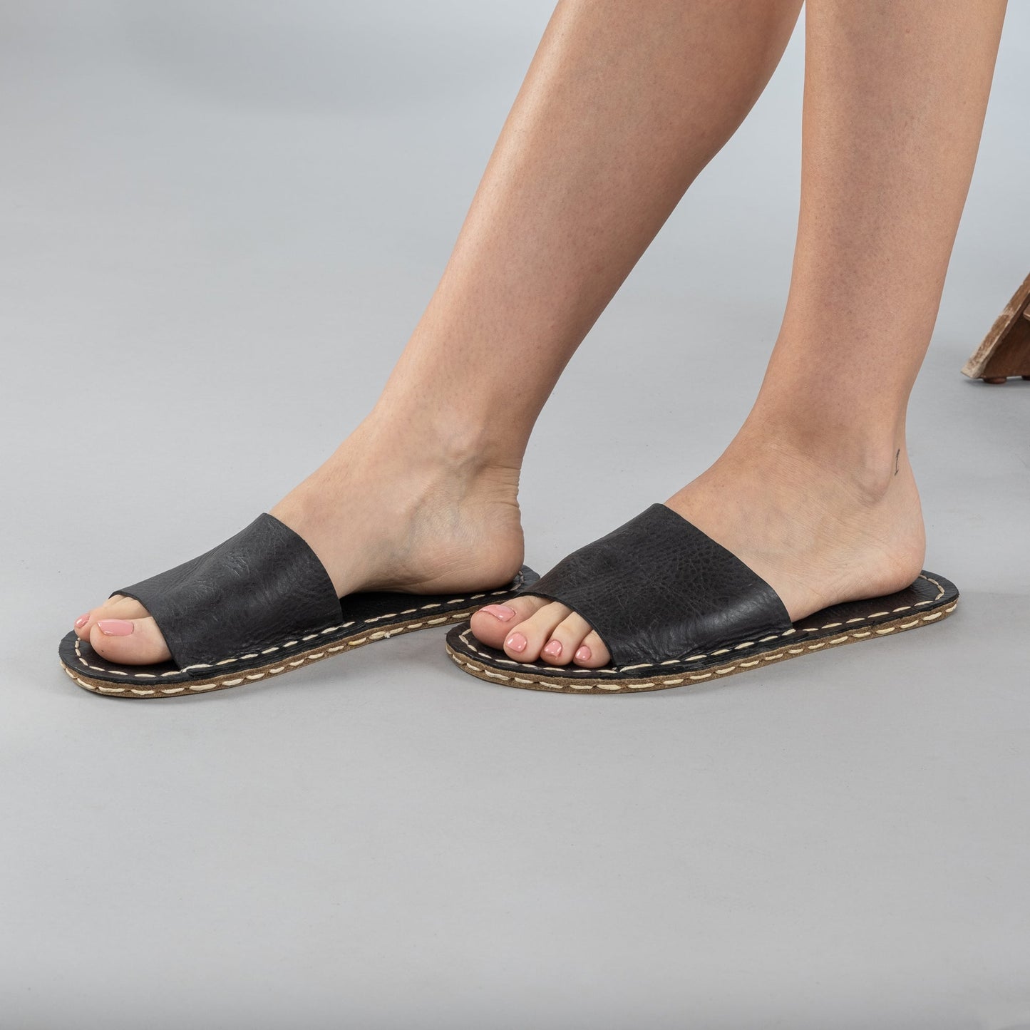 Women's Black Barefoot Slide Sandals