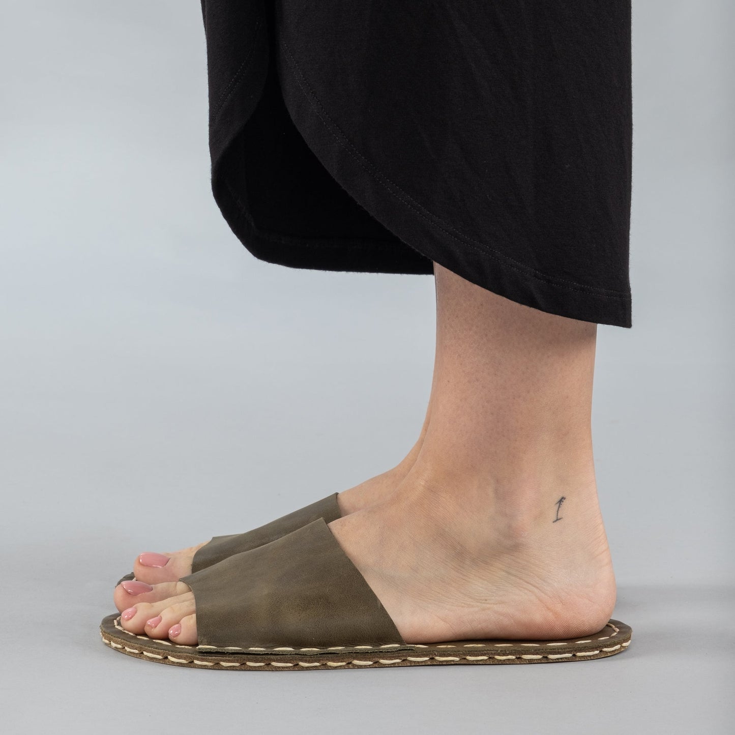 Women's Green Barefoot Slide Sandals
