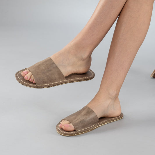 Women's Tan Barefoot Slide Sandals