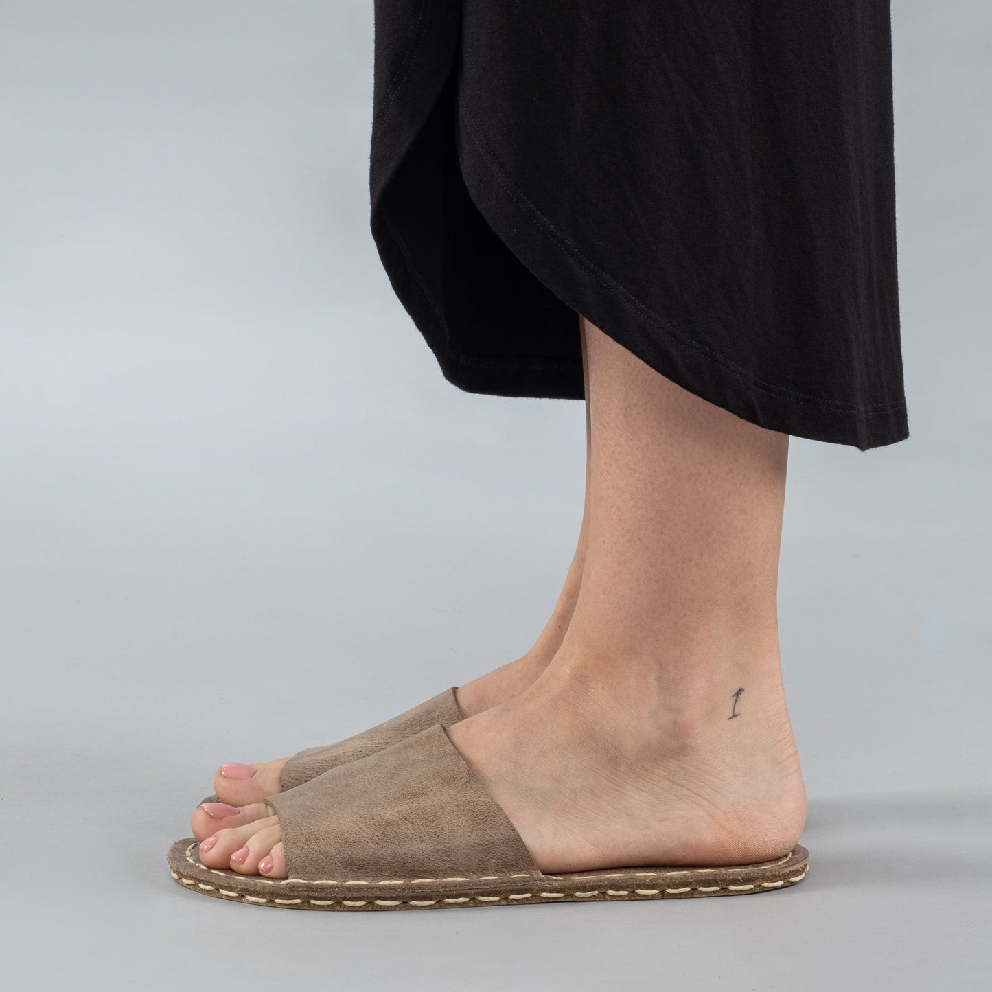 Women's Tan Barefoot Slide Sandals