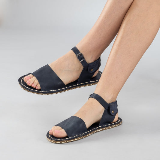 Women's Blue Opened Toe Barefoot Sandals