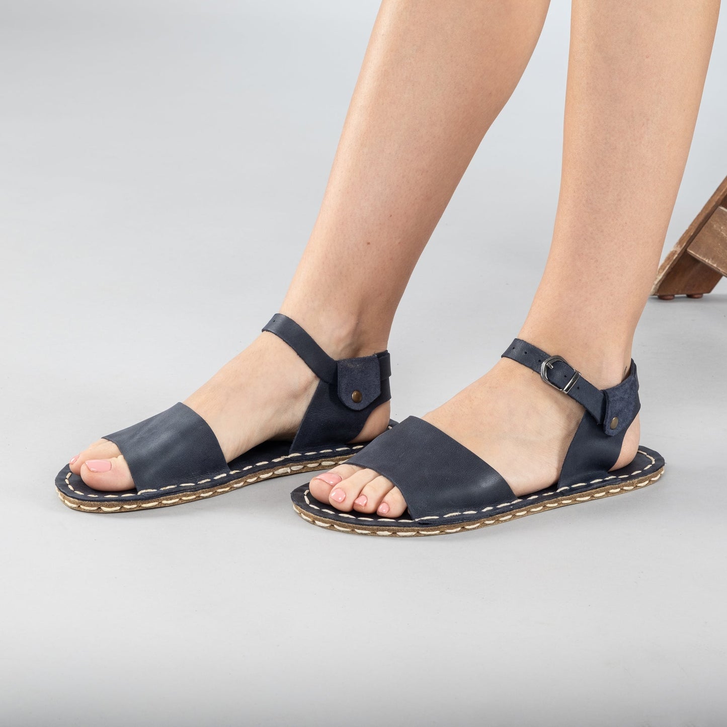 Women's Blue Opened Toe Barefoot Sandals