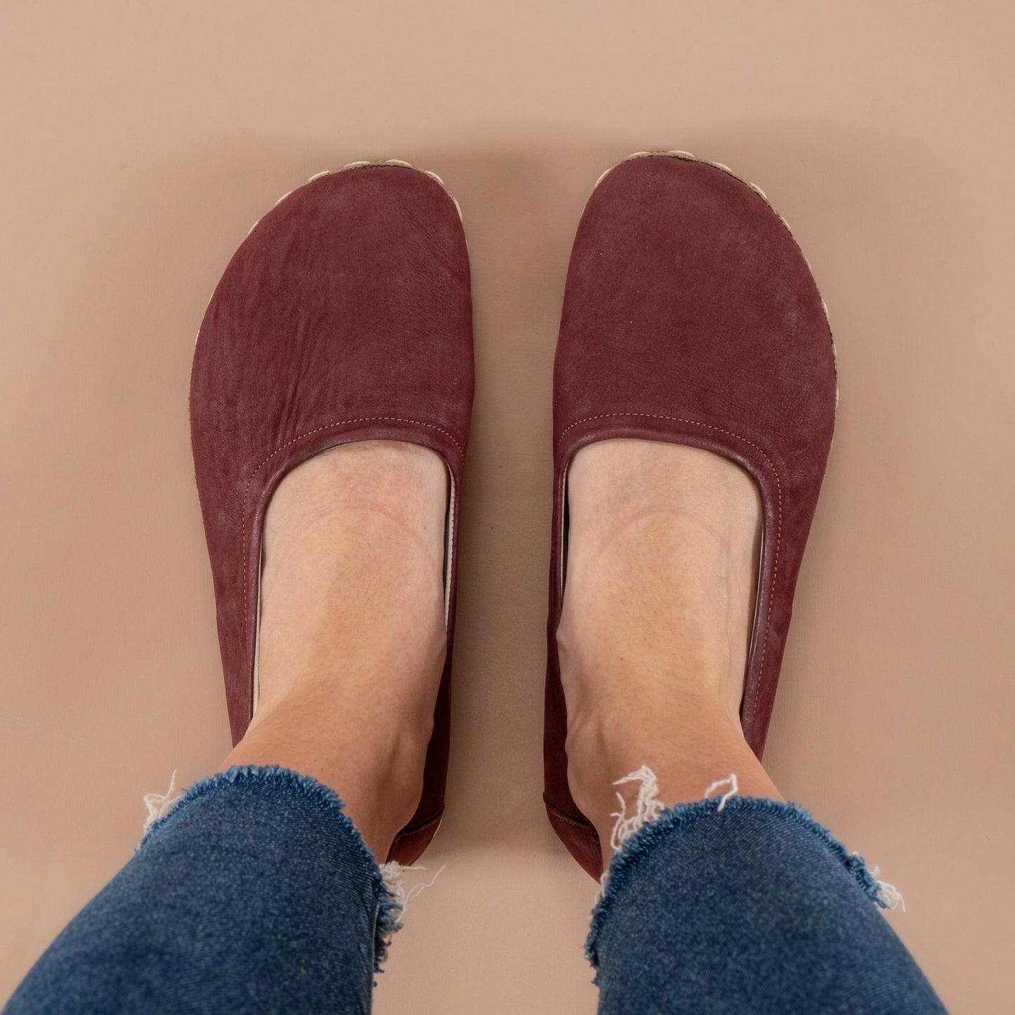 Women's Burgundy Barefoot Ballet Flats