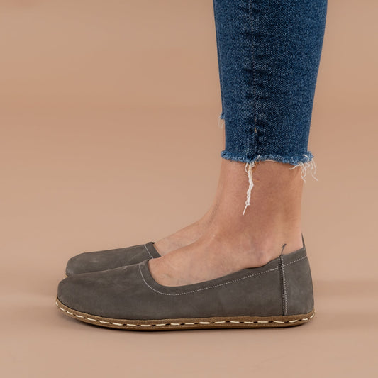 Women's Gray Barefoot Ballet Flats