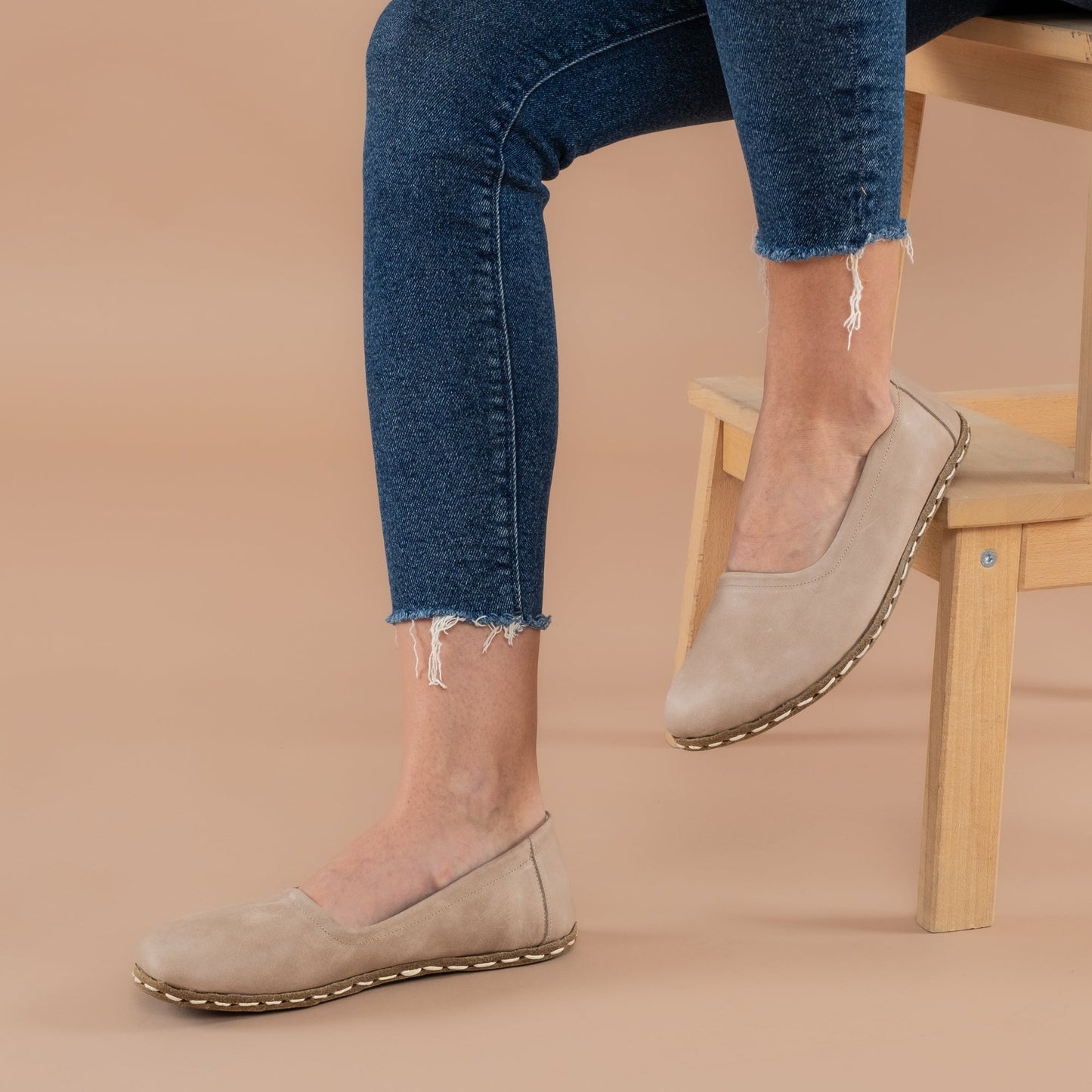 Women's Tan Barefoot Ballet Flats