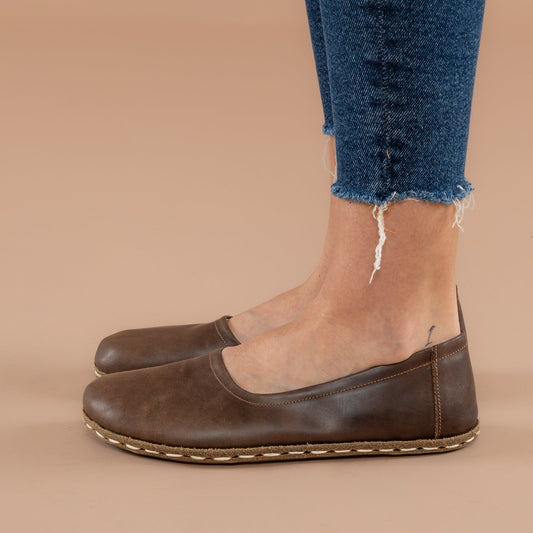 Women's Coffee Brown Barefoot Ballet Flats