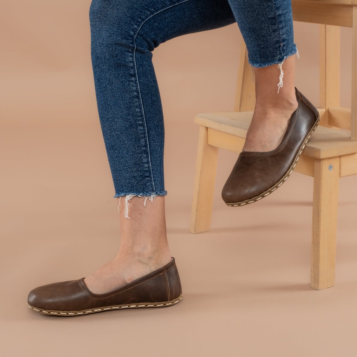 Women's Coffee Brown Barefoot Ballet Flats