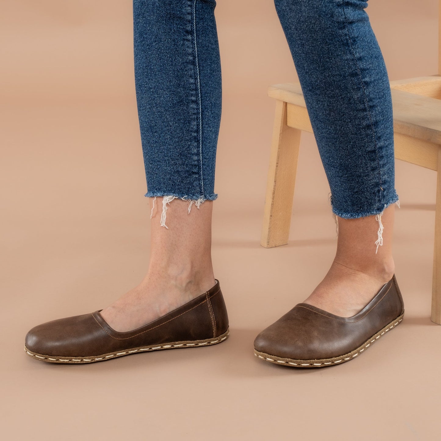 Women's Coffee Brown Barefoot Ballet Flats