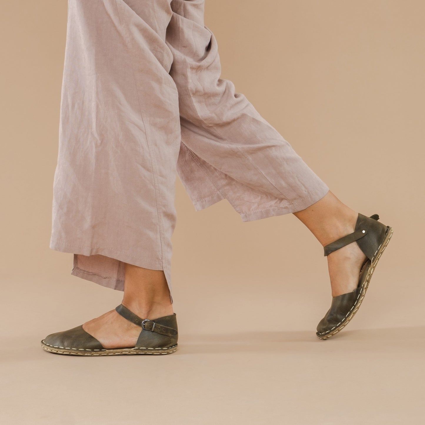Women's Green Barefoot Sandals
