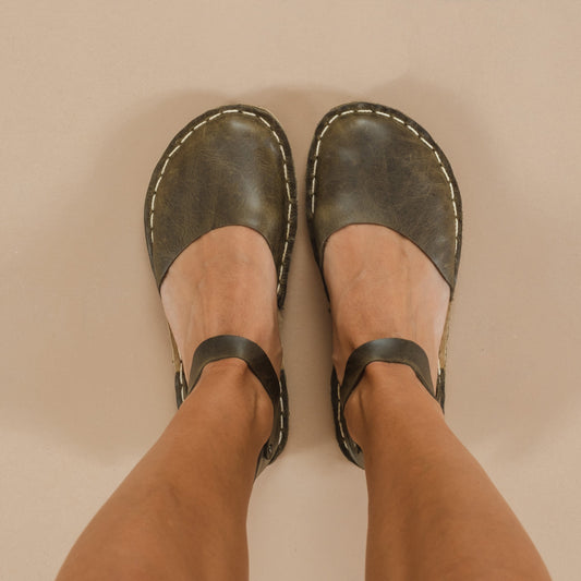 Women's Green Barefoot Sandals