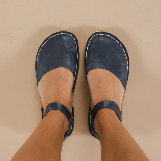 Women's Navy Barefoot Sandals