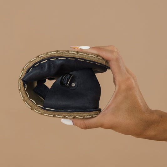 Women's Navy Barefoot Sandals