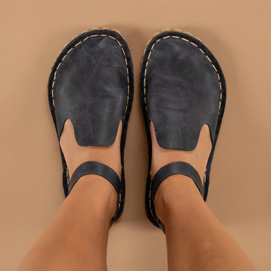 Women's Blue Closed Toe Barefoot Sandals
