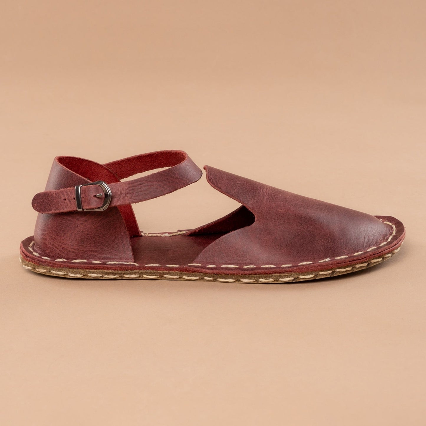 Women's Red Closed Toe Barefoot Sandals