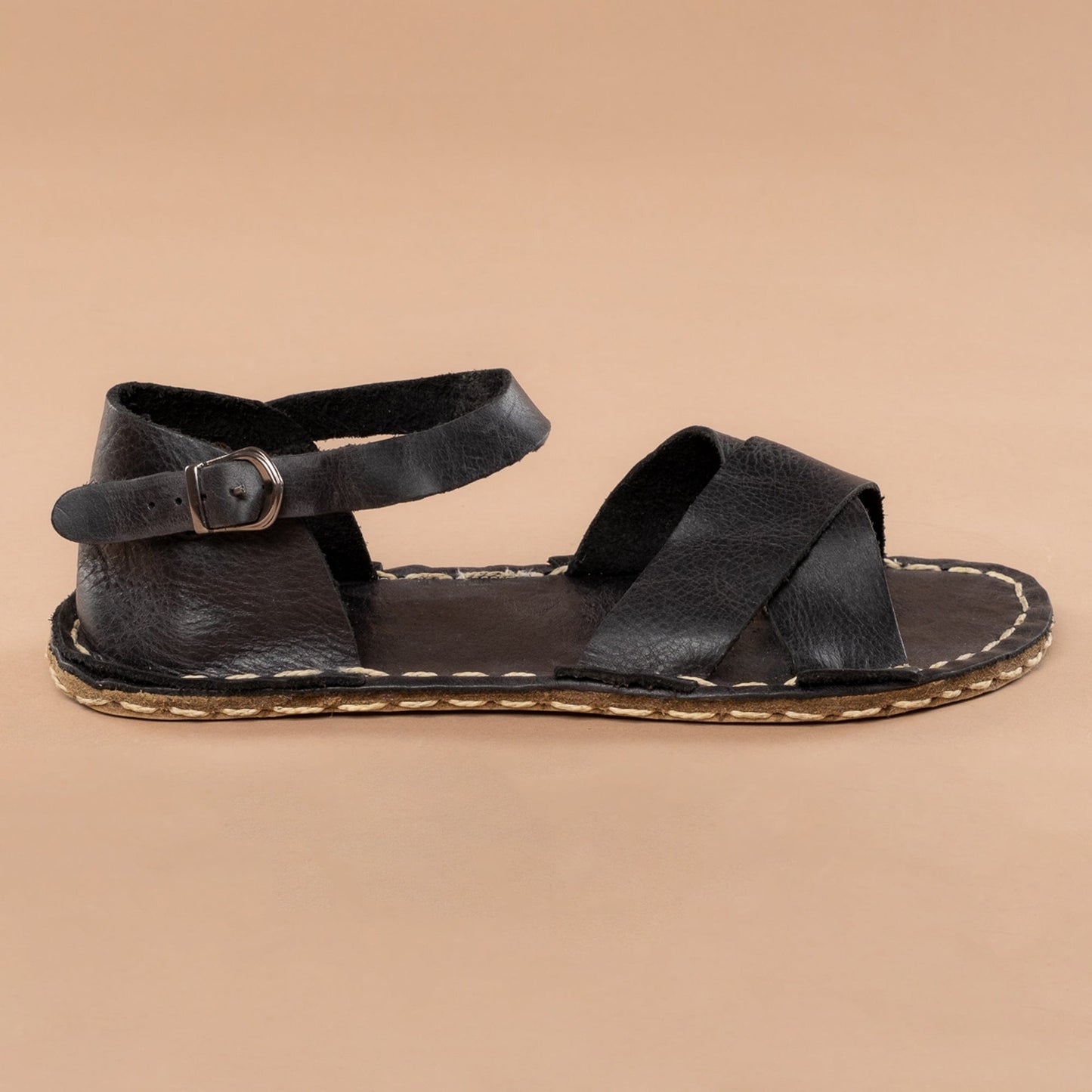 Women's Black Criss-Cross Barefoot Sandals