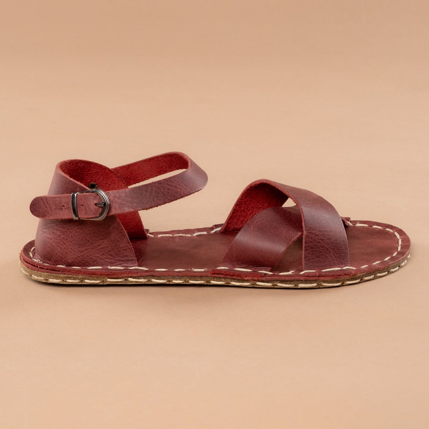 Women's Red Criss-Cross Barefoot Sandals