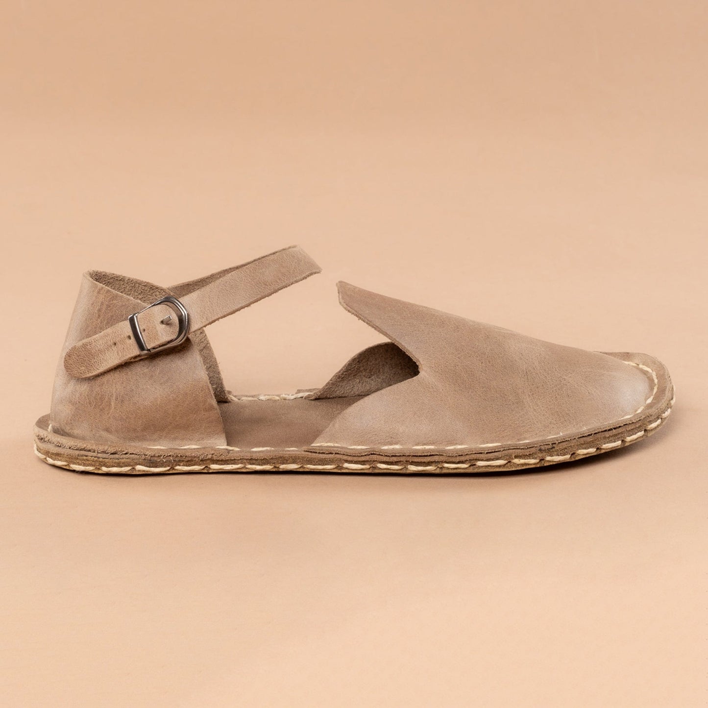 Women's Tan Closed Toe Barefoot Sandals