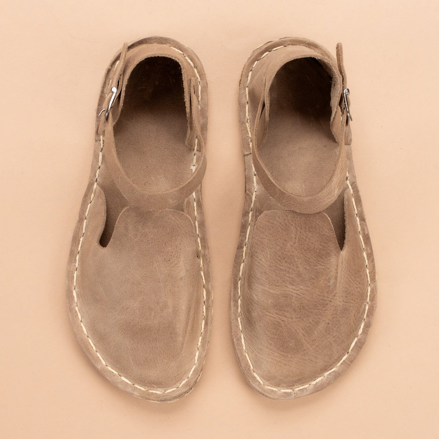 Women's Tan Closed Toe Barefoot Sandals