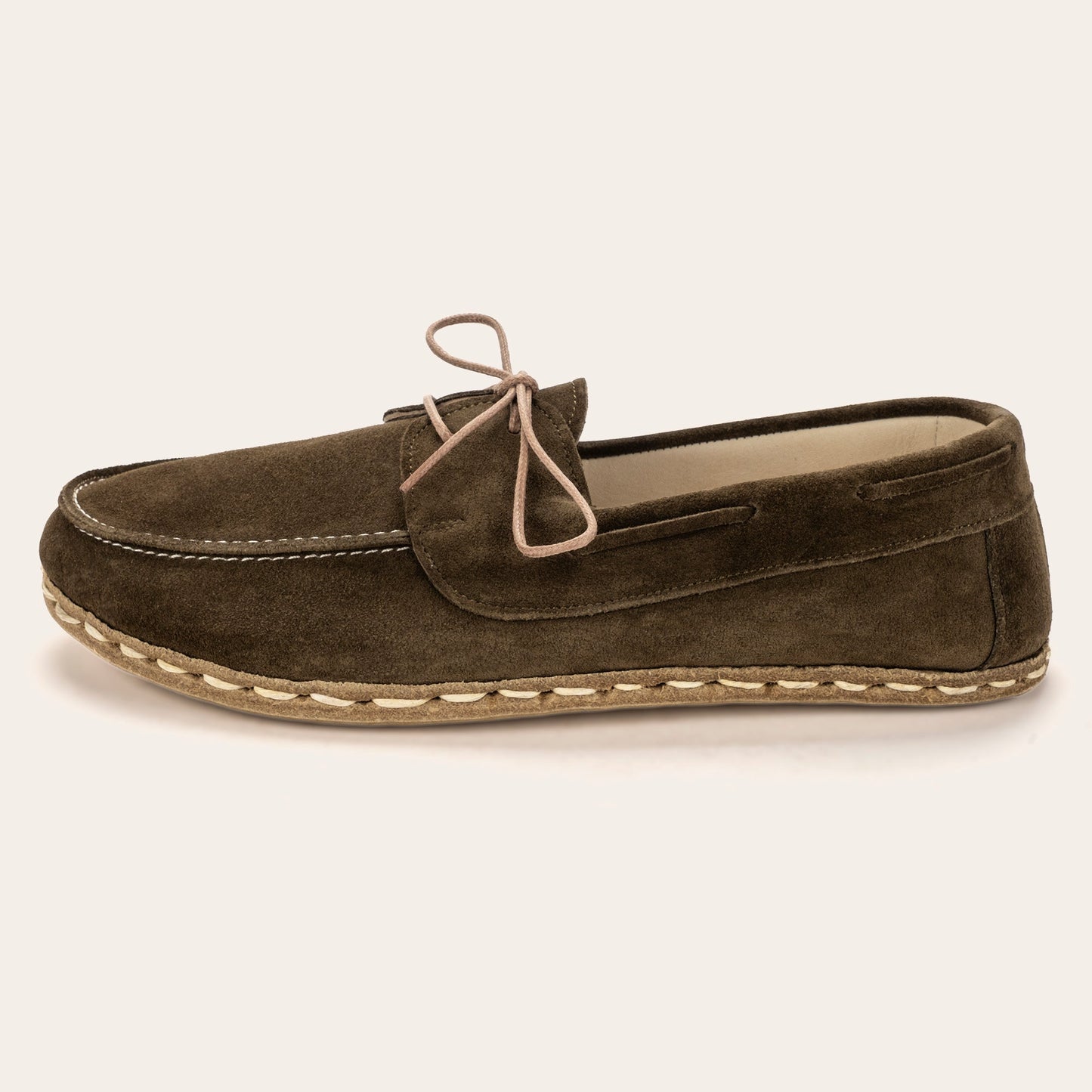 Women's Khaki Green Suede Dock Shoes