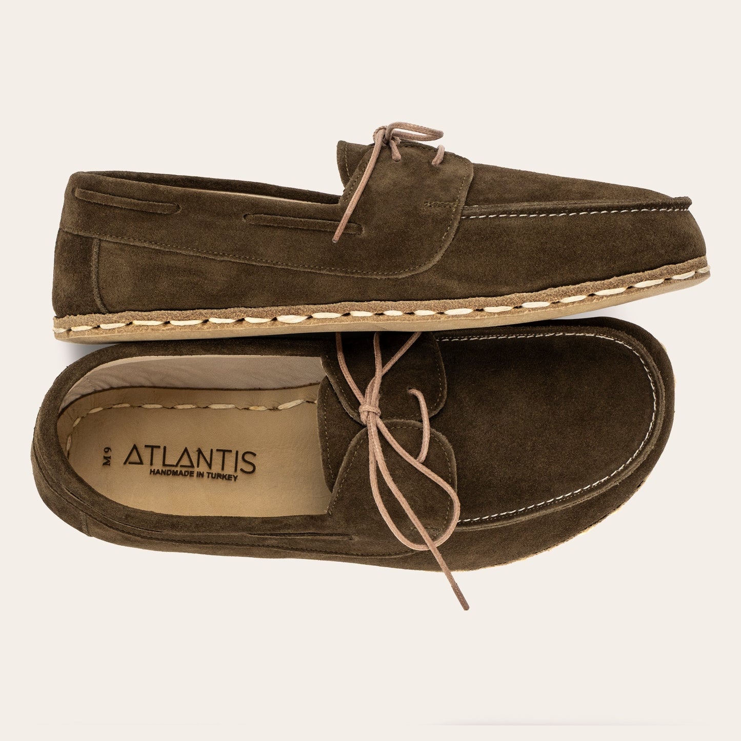 Women's Khaki Green Suede Dock Shoes