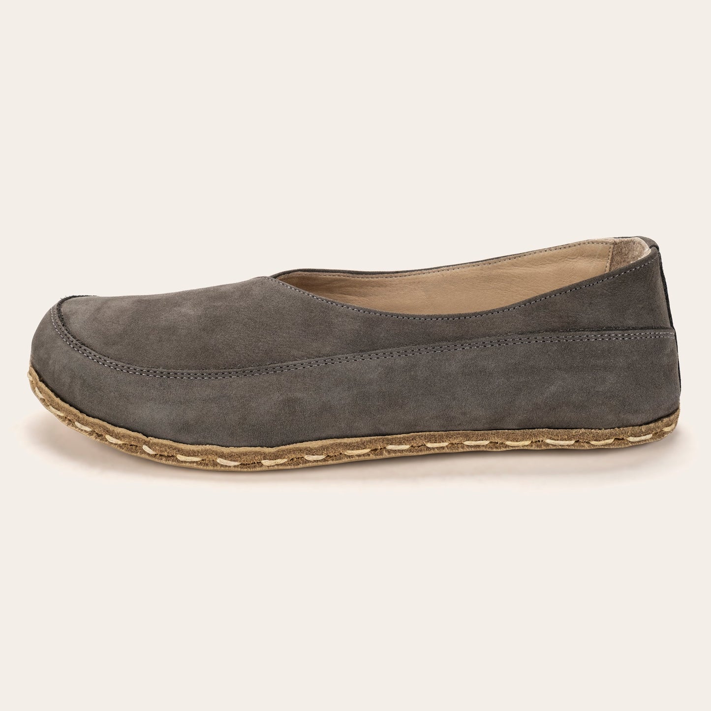 Women's Gray Barefoot Cross Ballet Flats