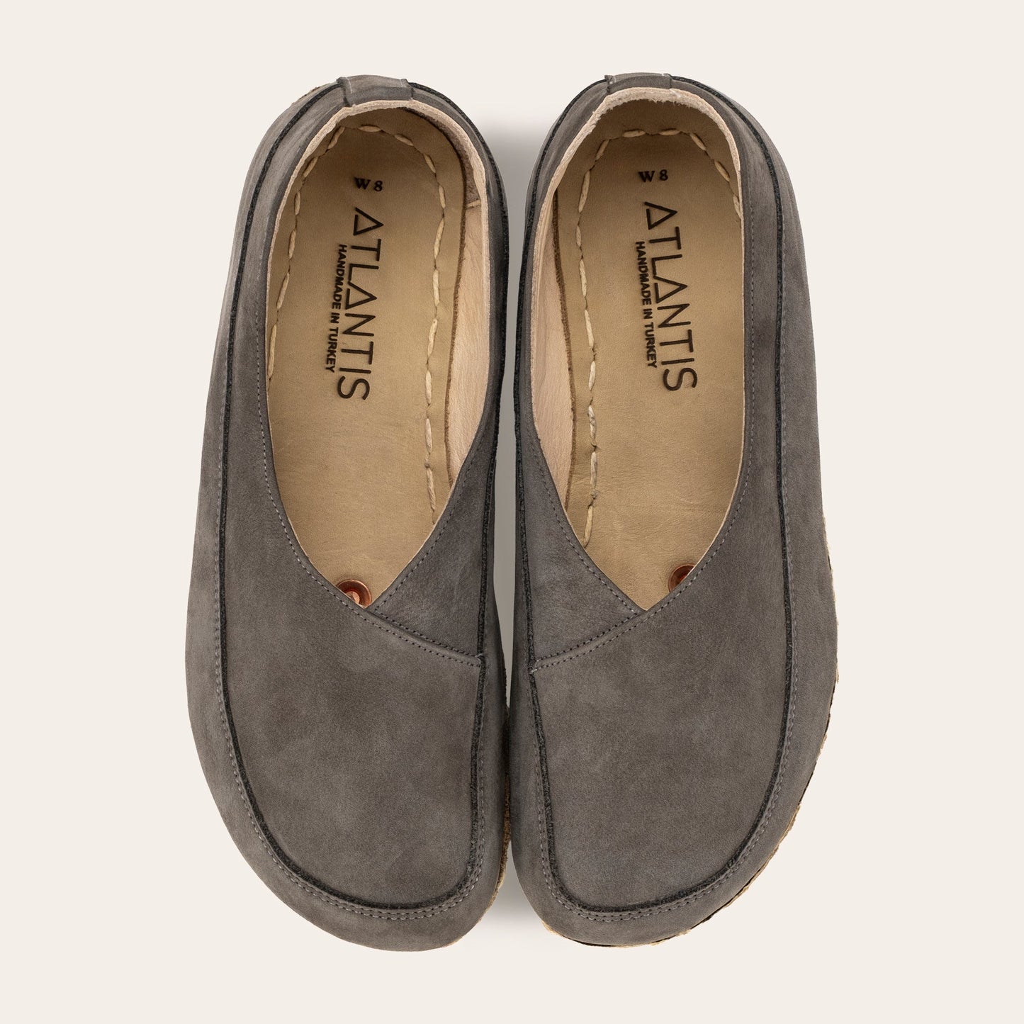 Women's Gray Barefoot Cross Ballet Flats