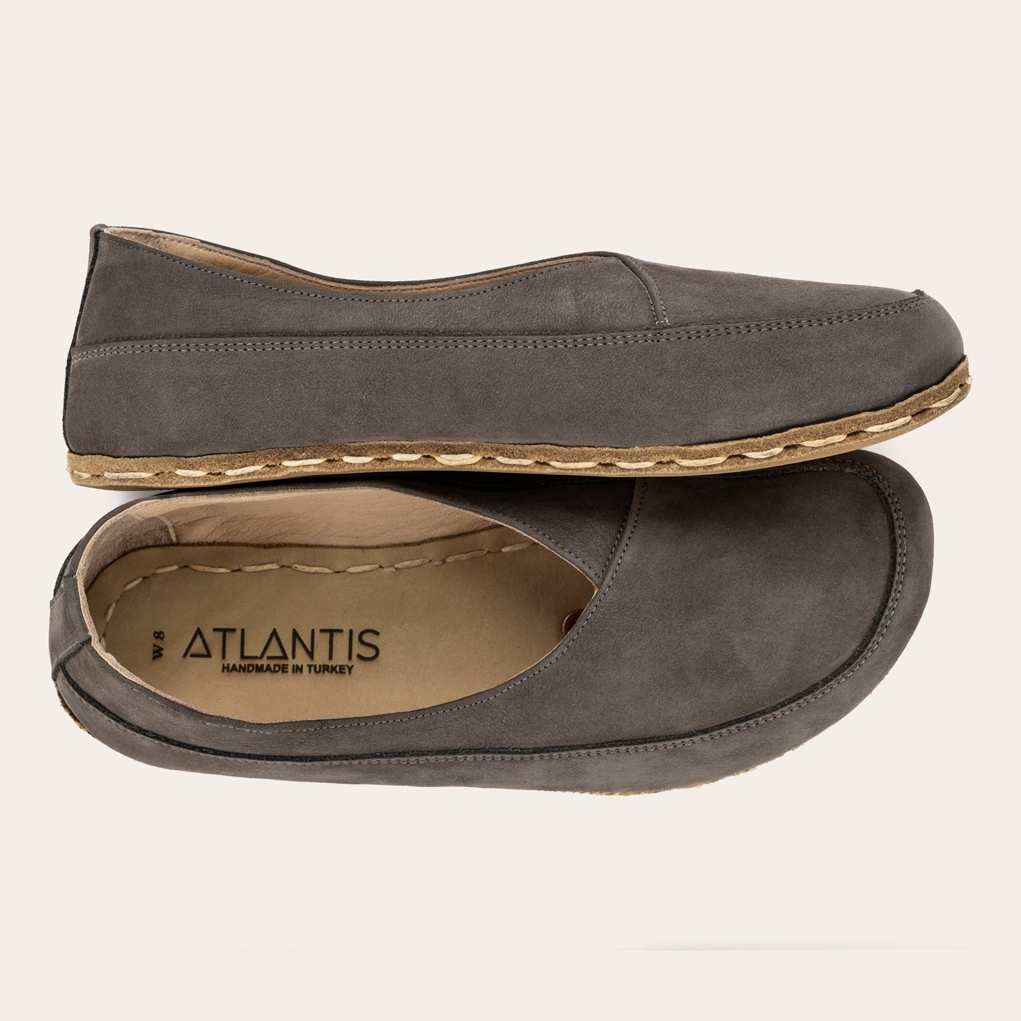 Women's Gray Barefoot Cross Ballet Flats