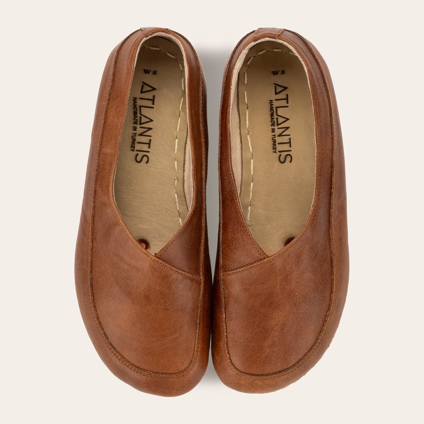 Women's Lion Brown Barefoot Cross Ballet Flats