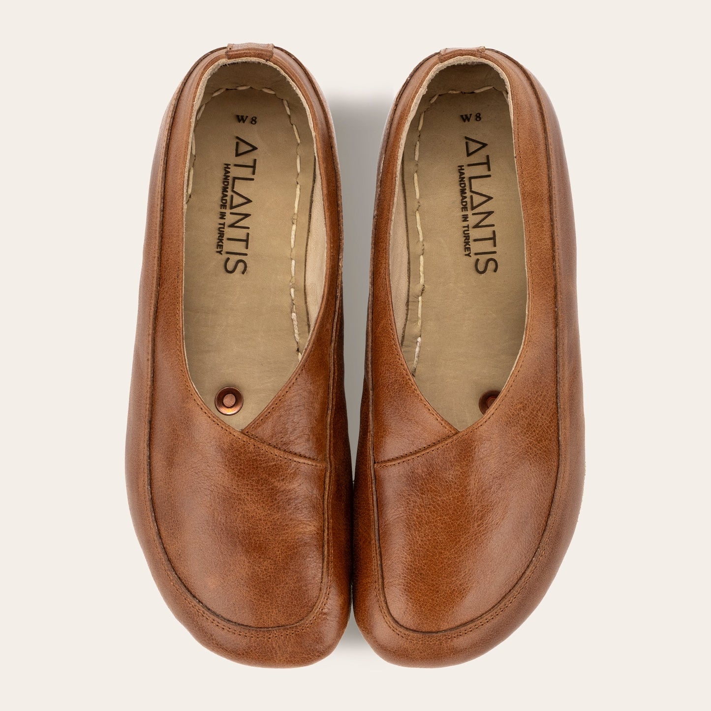 Women's Antique Brown Barefoot Cross Ballet Flats