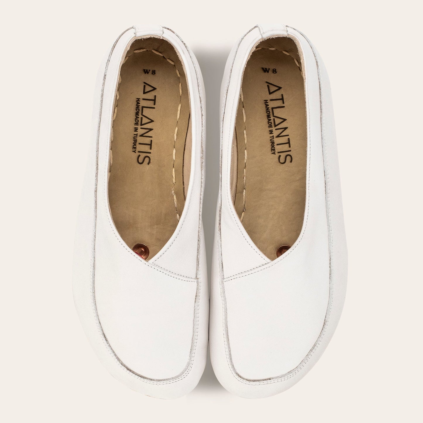 Women's White Barefoot Cross Ballet Flats