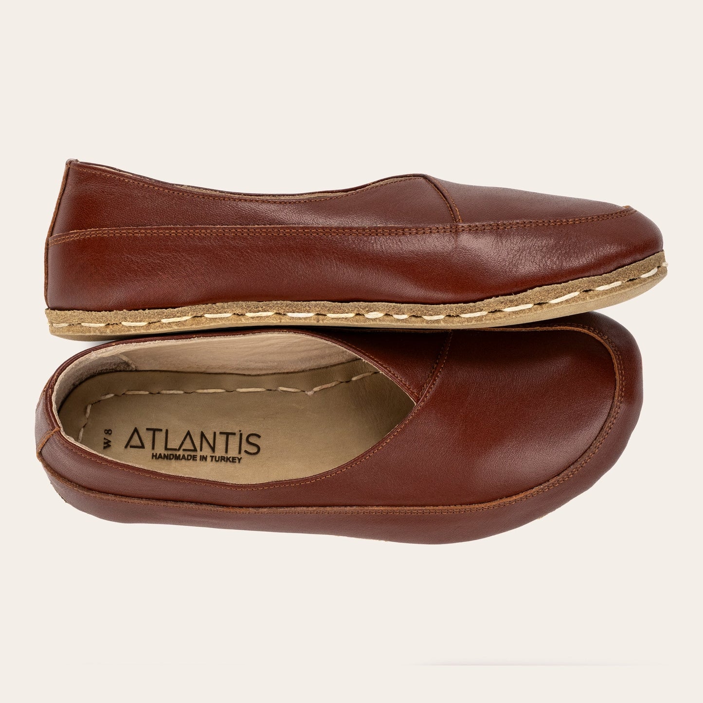 Women's Peru Brown Barefoot Cross Ballet Flats