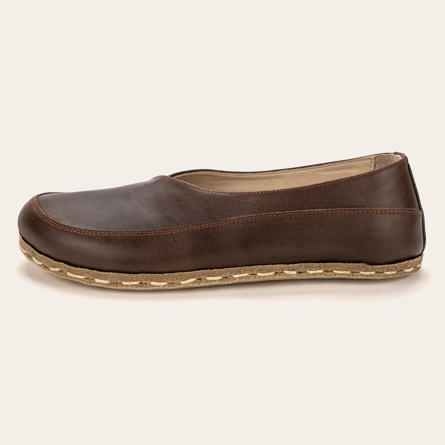 Women's Coffee Brown Barefoot Cross Ballet Flats