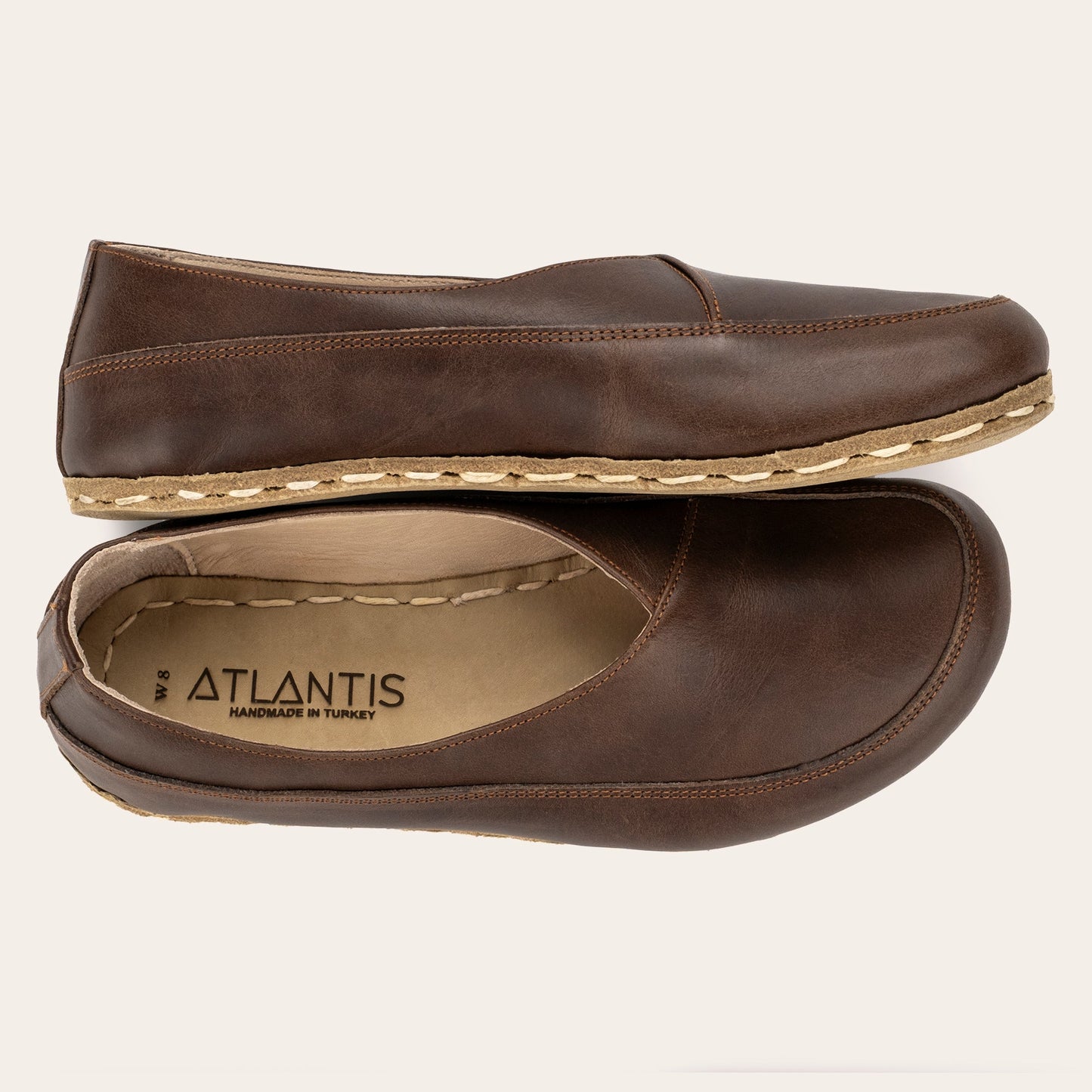 Women's Coffee Brown Barefoot Cross Ballet Flats