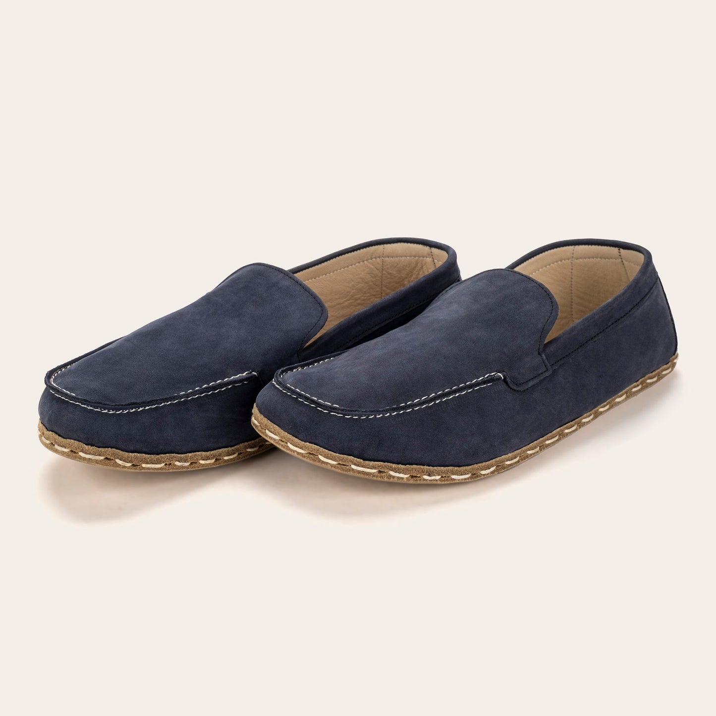 Women's Navy Nubuck Moccasins
