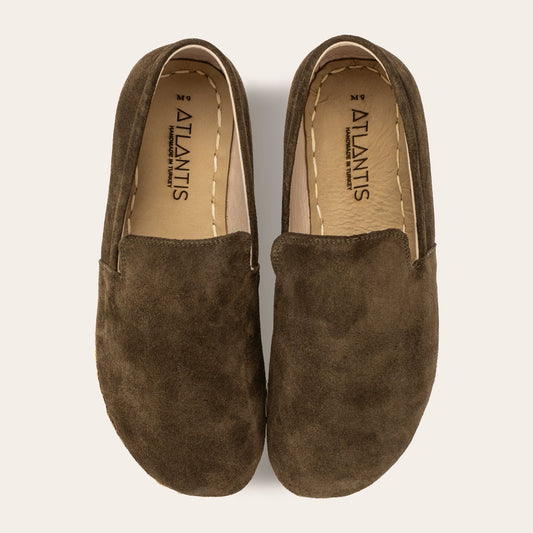 Women's Khaki Green Suede Minimalists