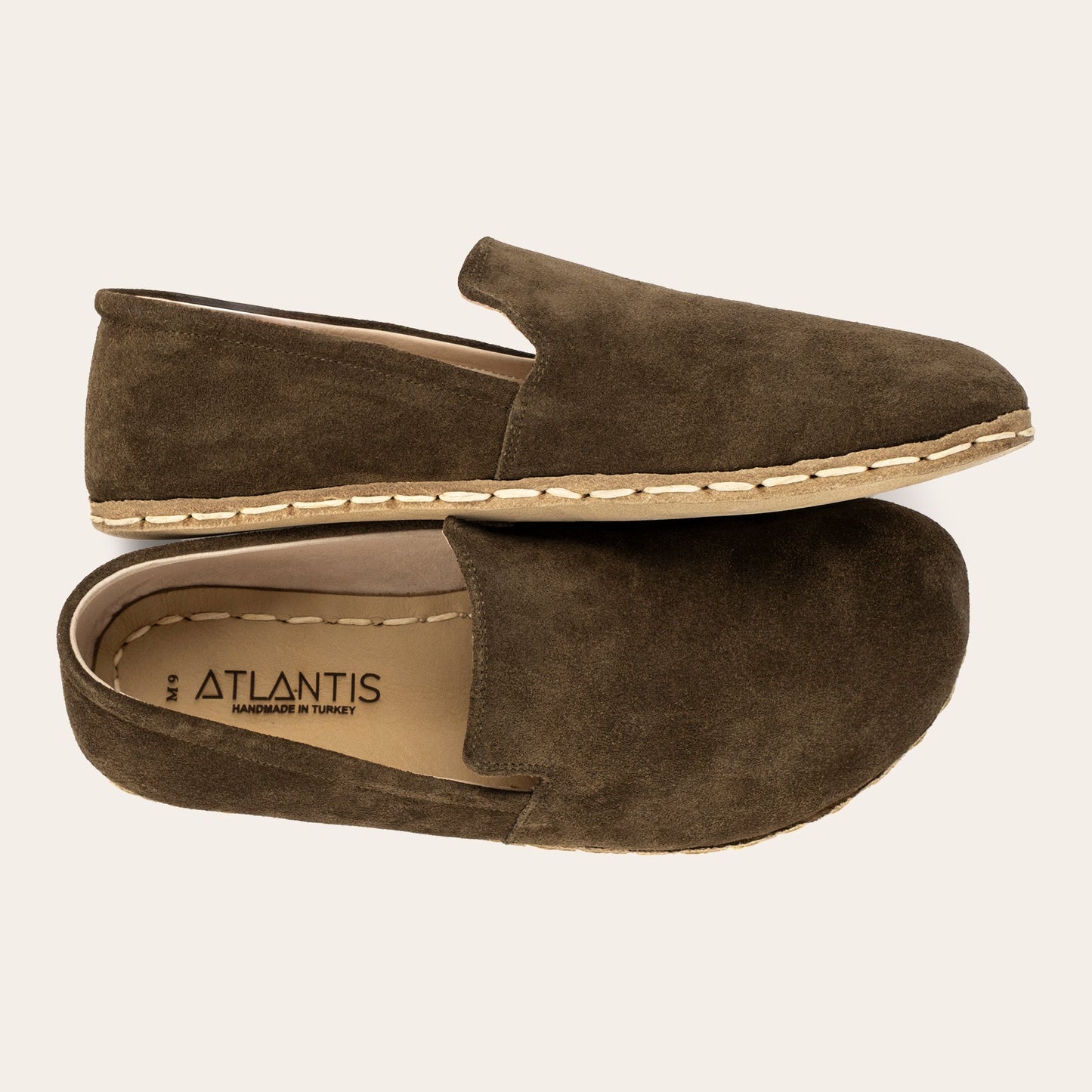 Men's Khaki Green Suede Minimalists