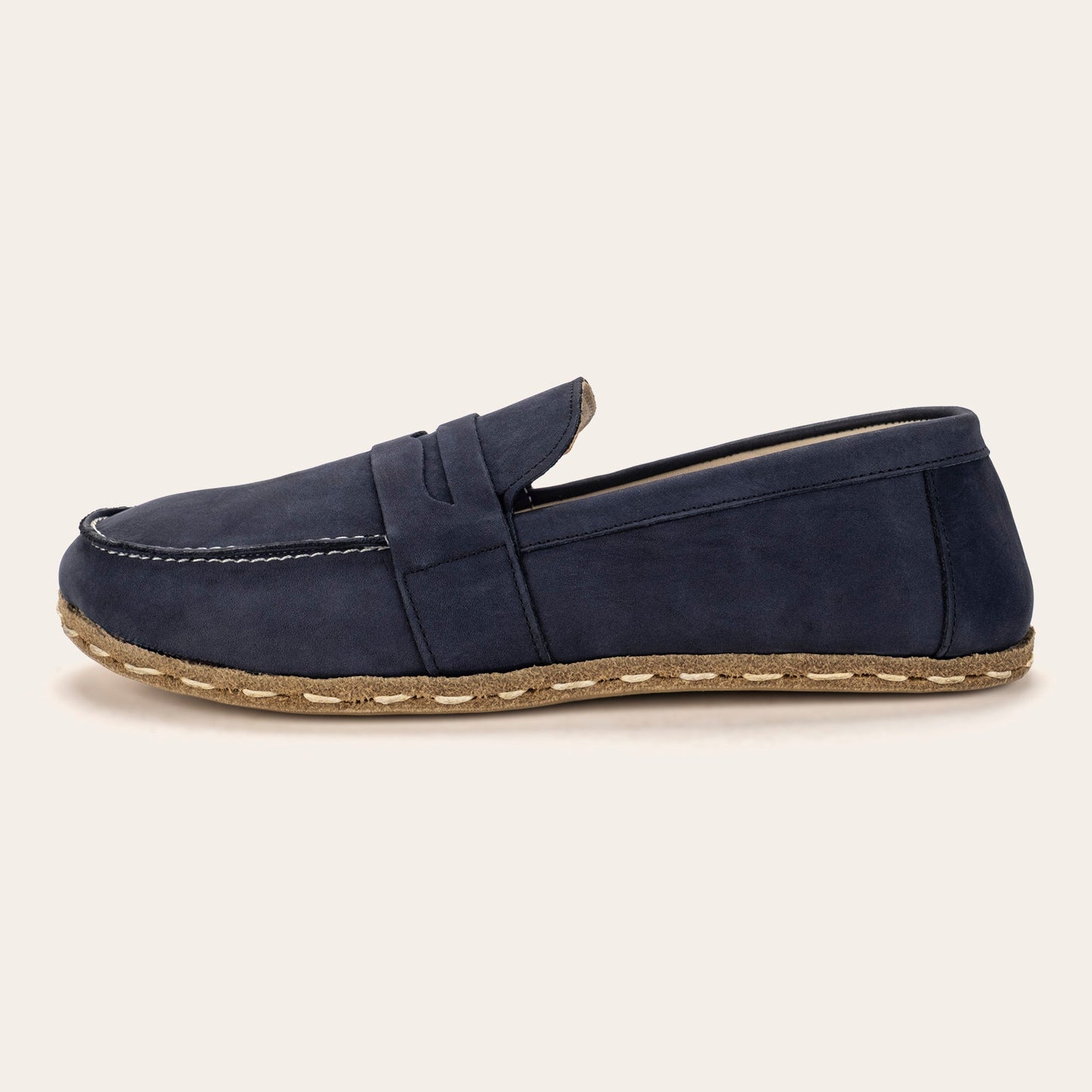 Women's Navy Nubuck Penny Loafers