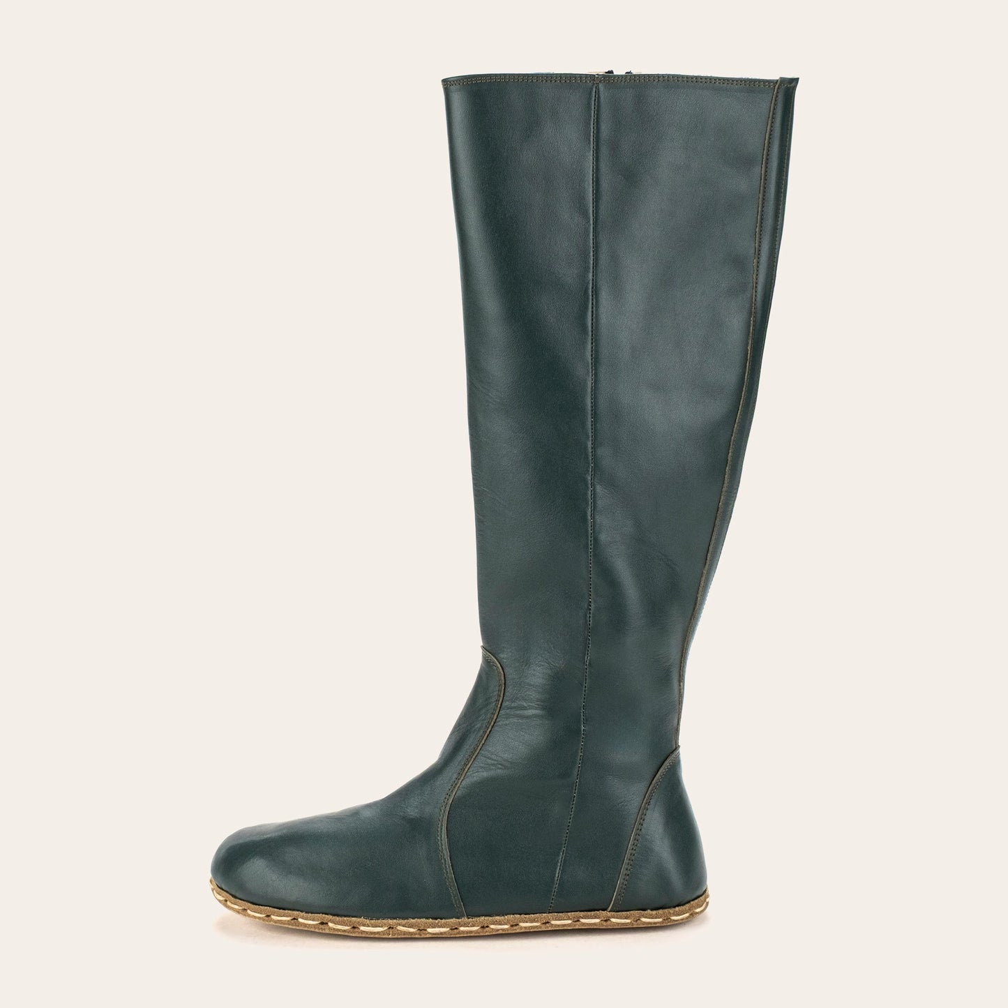 Women's Bottle Green Barefoot Knee High Boots