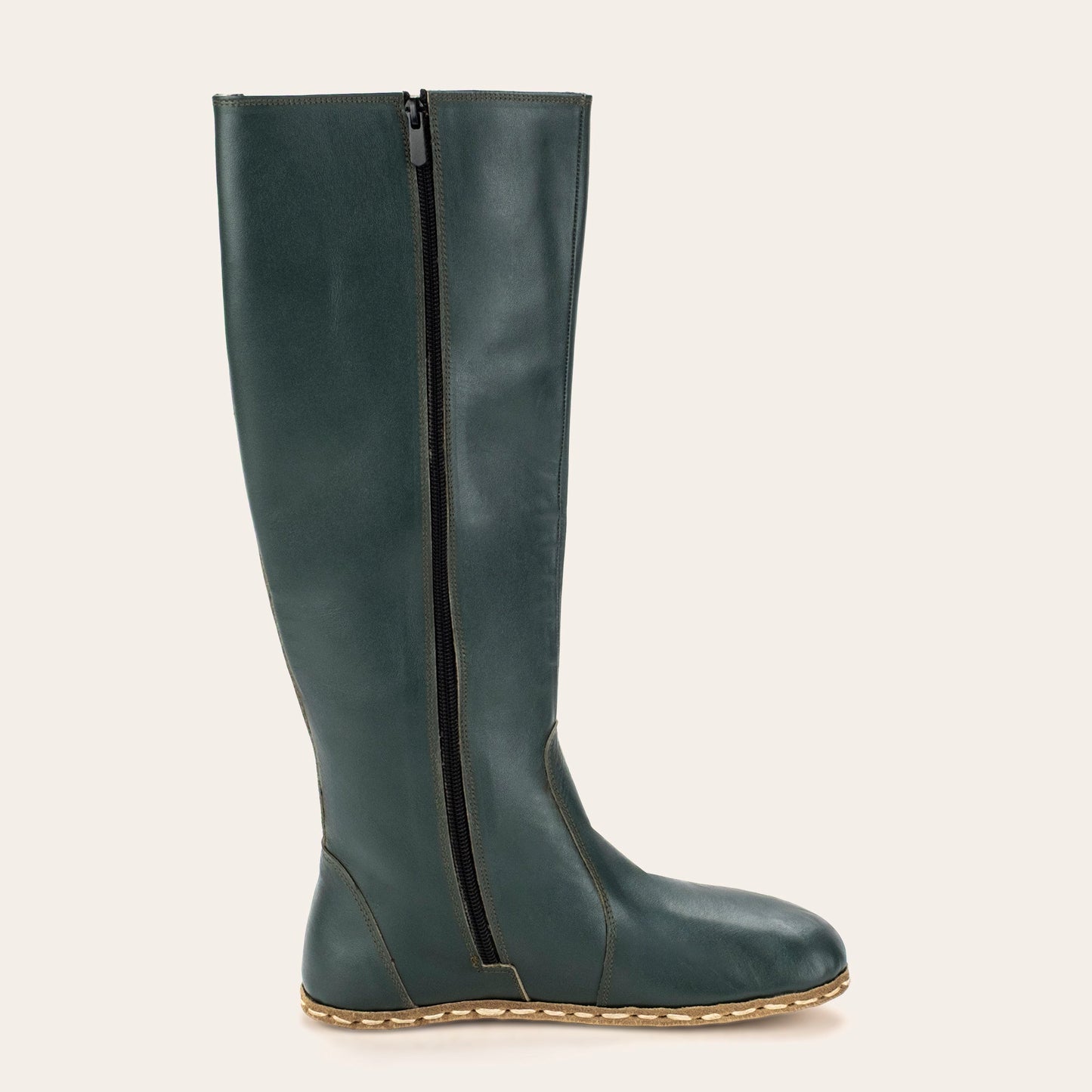 Women's Bottle Green Barefoot Knee High Boots
