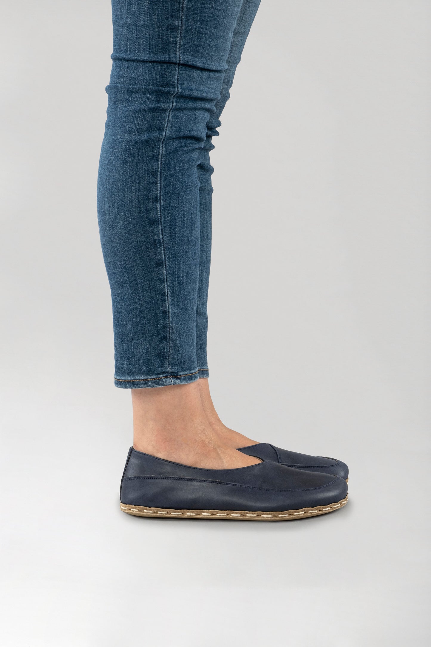 Women's Blue Barefoot Cross Ballet Flats