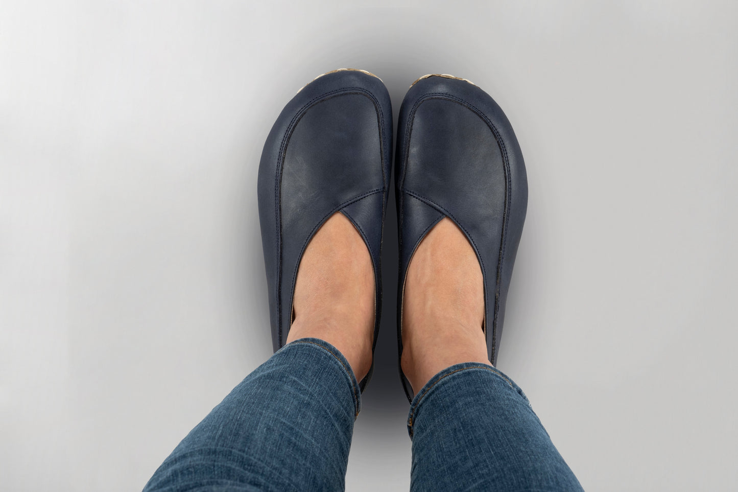 Women's Blue Barefoot Cross Ballet Flats