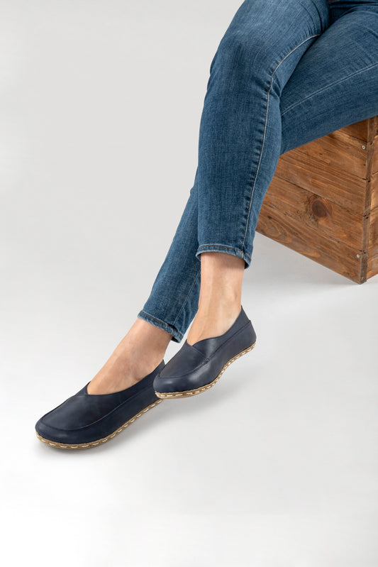 Women's Blue Barefoot Cross Ballet Flats
