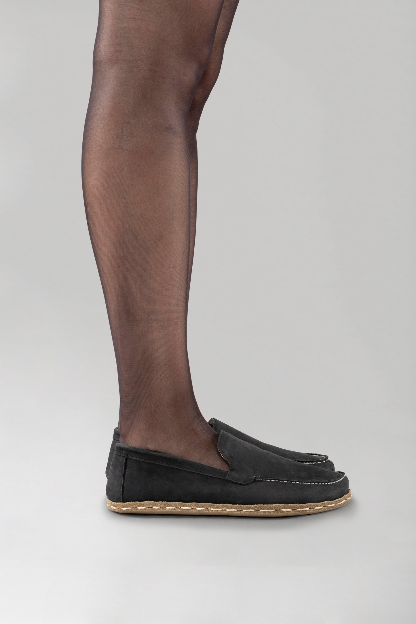 Women's Black Nubuck Moccasins