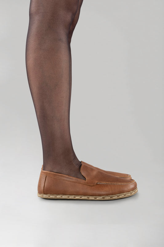 Women's Lion Brown Moccasins